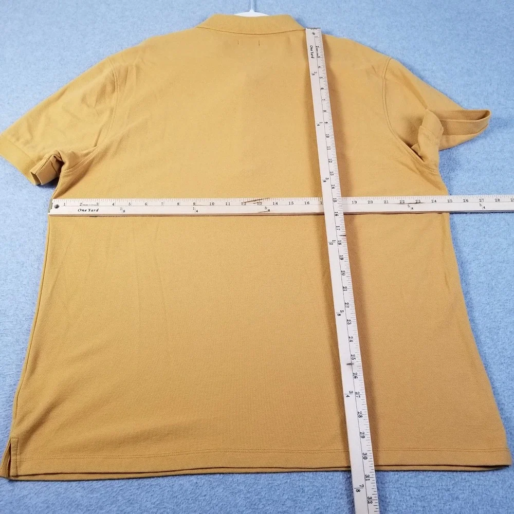 True Religion Polo Shirt Mens 3XL XXXL Yellow Orange Short Sleeve Horseshoe Logo